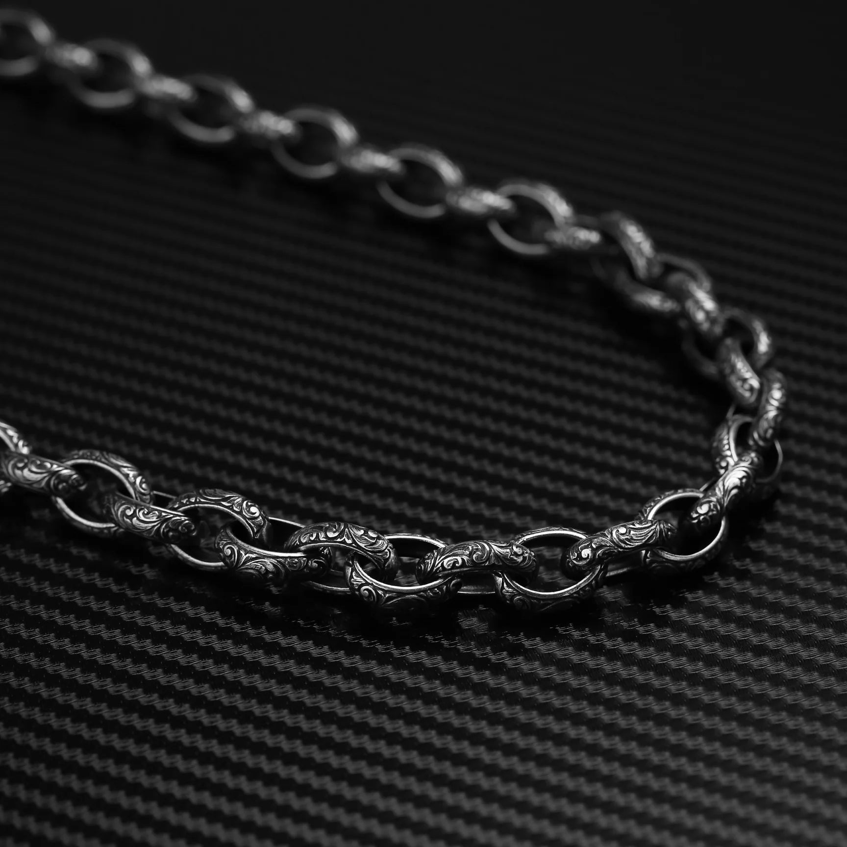 Sterling Silver Chain Necklace - Distinctive Link Design