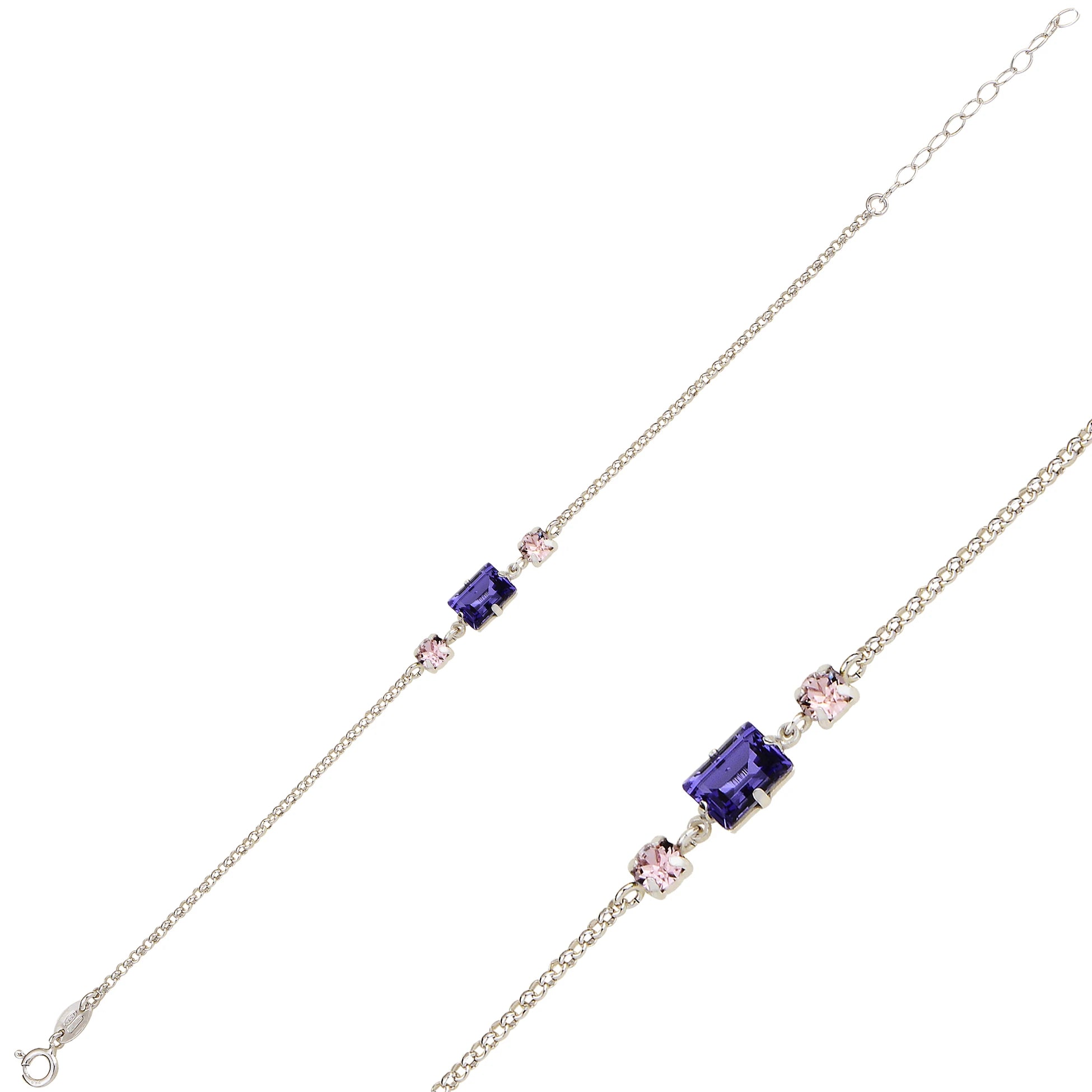 Elegant Three Stone Bracelet - Sparkling Trio Design