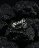 Elegant Obsidian Split Band Ring