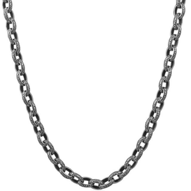 Sterling Silver Einar Chain Necklace - Unique Interlocking Design