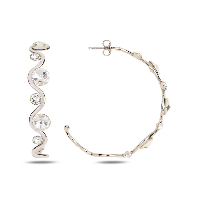 Lustrous Metal Hoop Earrings - Timeless Classic Everyday Elegance