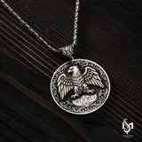 Sterling Silver Men's Medallion - Double-Headed Eagle & Turkish Seal