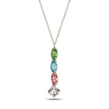 Dynamic Multi-Colored Dangle Necklace - Playful & Chic Statement