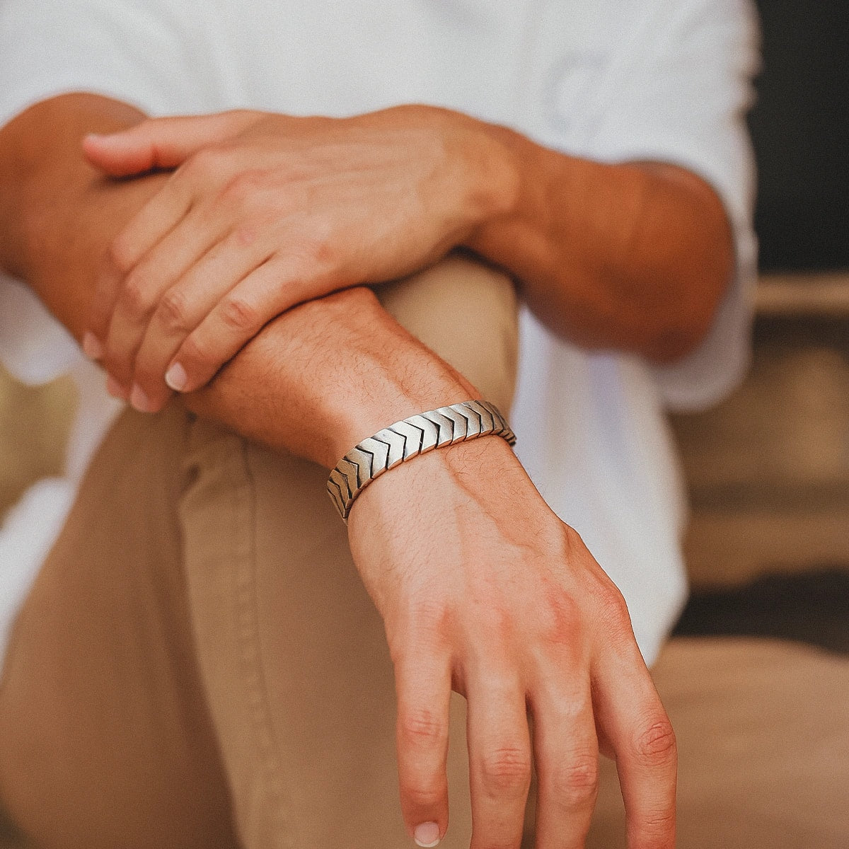 Sterling Silver V-Bar Bracelet - Chic Everyday Minimalist Design