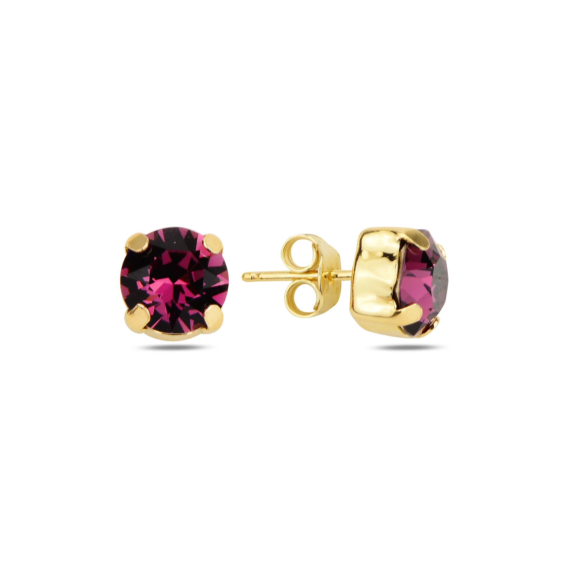 Modern Solitaire Earrings - Effortless Chic with Metal Frame