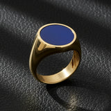 18K Gold Plated Lapis Lazuli Ring - Deep Blue Elegance & Style