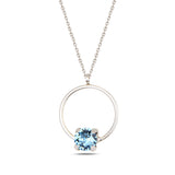 Lustrous Metal Hoop Necklace - Modern Statement Design