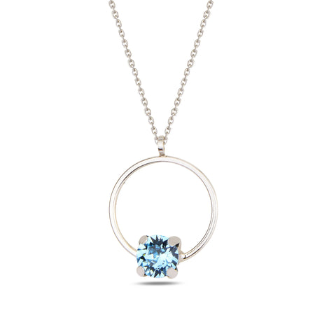 Lustrous Metal Hoop Necklace - Modern Statement Design