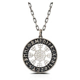 Sterling Silver Vegvisir Rune Necklace - Viking Compass Amulet
