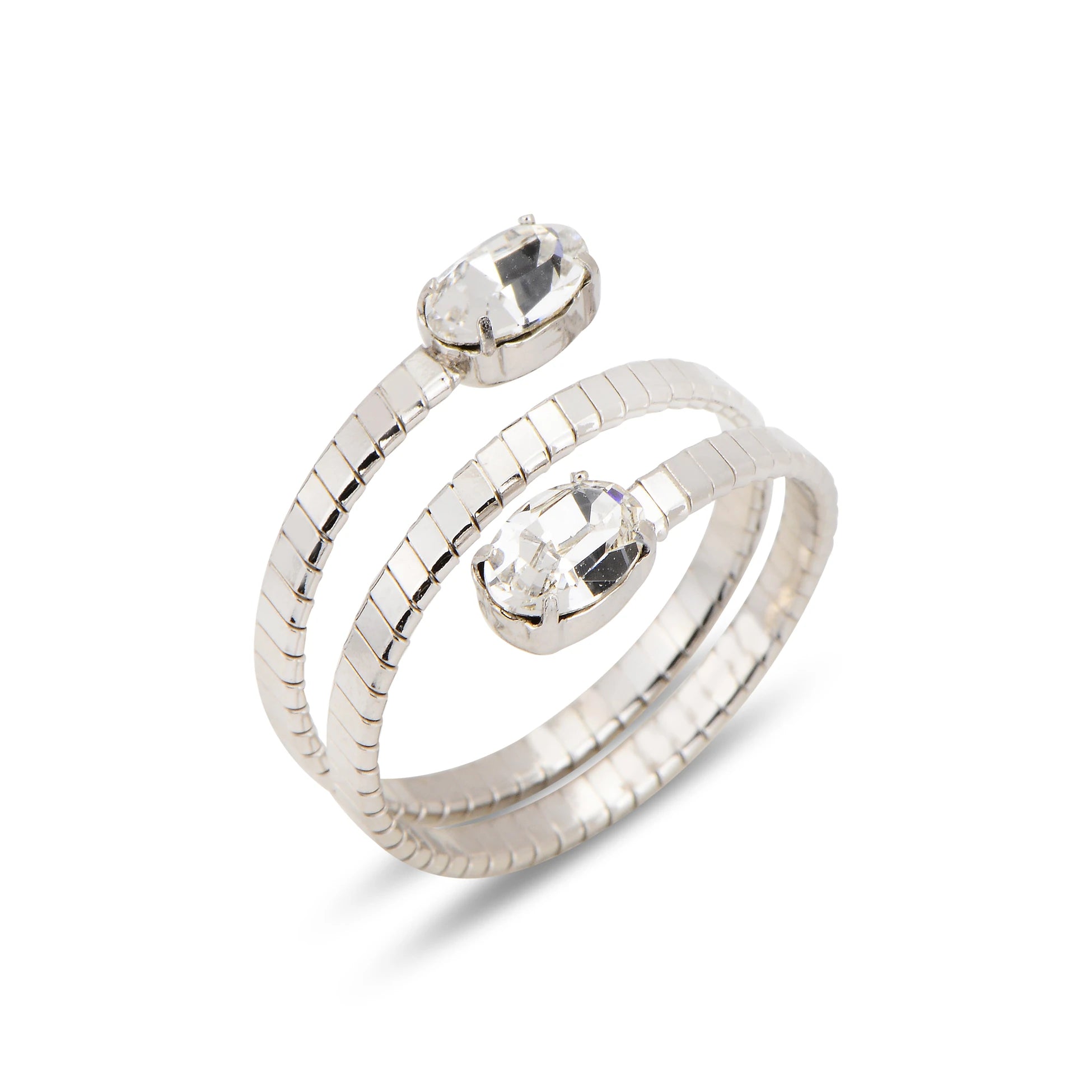 Triple Coiled Ring - Rounded Elegance, Modern Spiral Design
