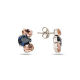 Elegant Rounded Trio Earrings - Polished Metal Everyday Chic