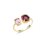 Elegant Double Ring - Romantic Nature-Inspired Design