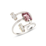 Elegant Triple Coiled Ring - Minimalist Sparkle Design