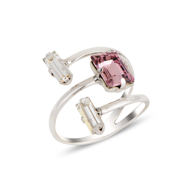 Elegant Triple Coiled Ring - Minimalist Sparkle Design