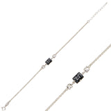 Elegant Three Stone Bracelet - Sparkling Trio Design