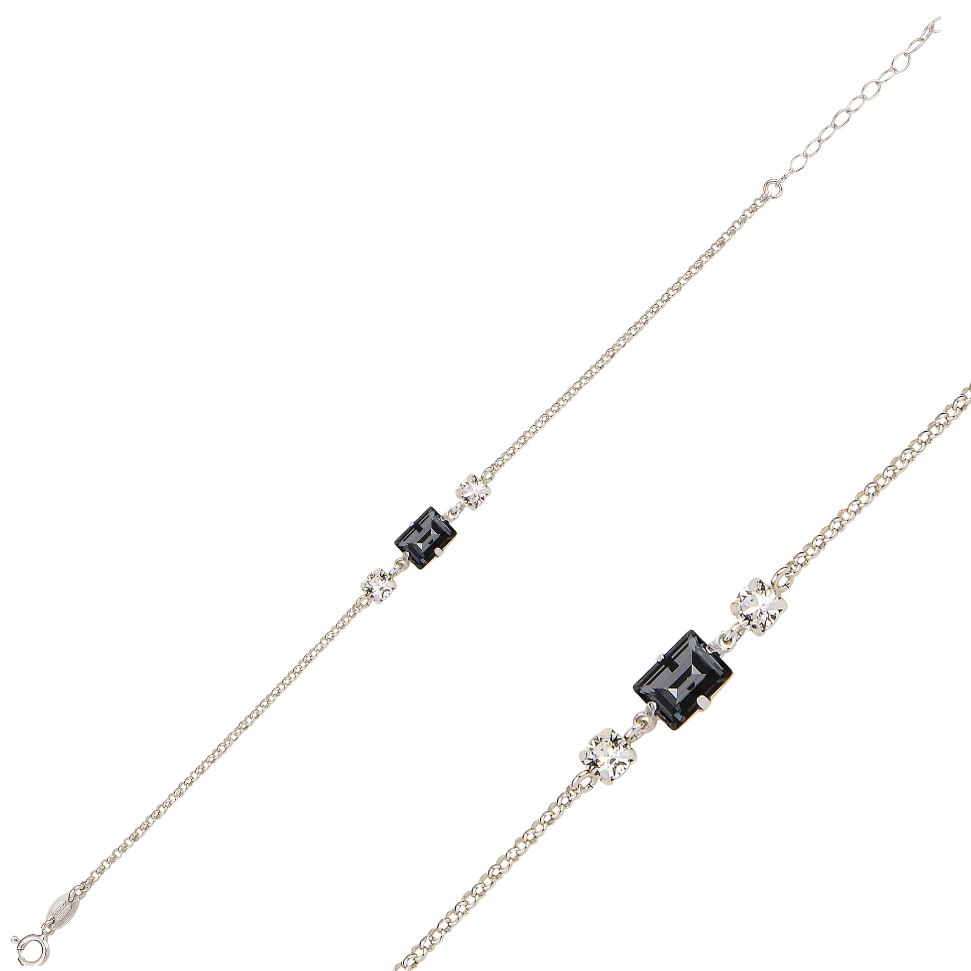 Elegant Three Stone Bracelet - Sparkling Trio Design