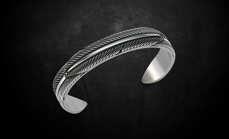 Artisan Crafted Eagle Feather Design Bracelet