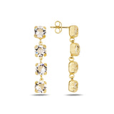 Full-Circle Crystal Dangle Earrings - Elegant Bold Statement Design