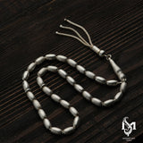 Polished Sterling Silver Prayer Beads - Elegant Handcrafted Design