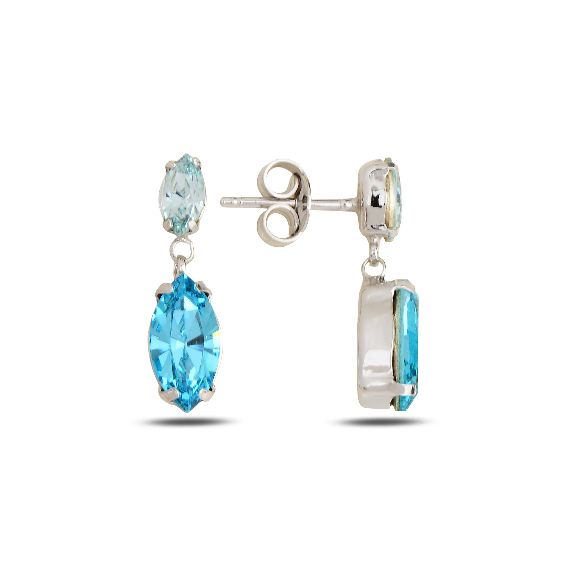 Elegant Dangling Earrings - Neptune Mini Celestial Drop Design