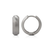 Sterling Silver Thick Domed Hoop Earrings - Modern Essential