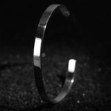 Sterling Silver Bangle - Polished Minimalist Design