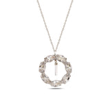 Collar de Plata de Ley con Letras y Cristales Swarovski Marquise