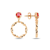 Elegant Solitaire Infinity Hoop Earrings - Timeless Design
