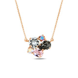 Blue Crystal Cocktail Necklace - Salacia Ocean Inspired Design
