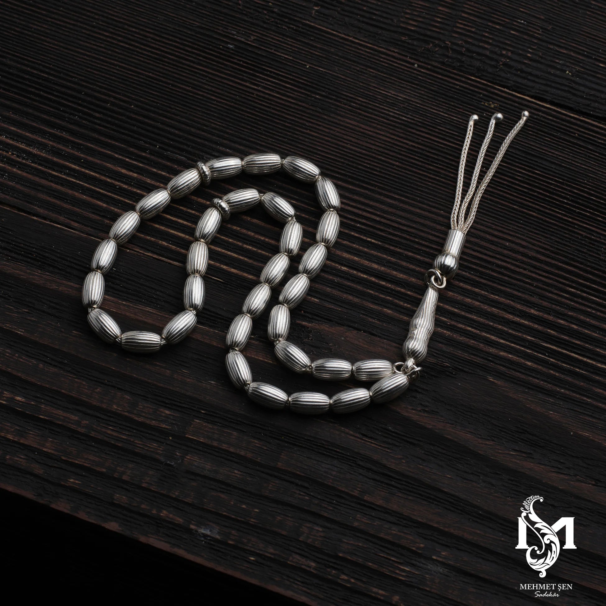 Polished Sterling Silver Prayer Beads - Elegant Handcrafted Design