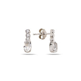Bold Oval Design Dangling Stud Earrings - Modern Elegance