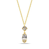 Náhrdelník ze stříbra 925 s krystaly Swarovski – elegantní přívěsek ve tvaru markýzy a kapky