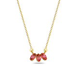 Sterling Silver Swarovski Crystal Necklace - Marquise Cut Neptune