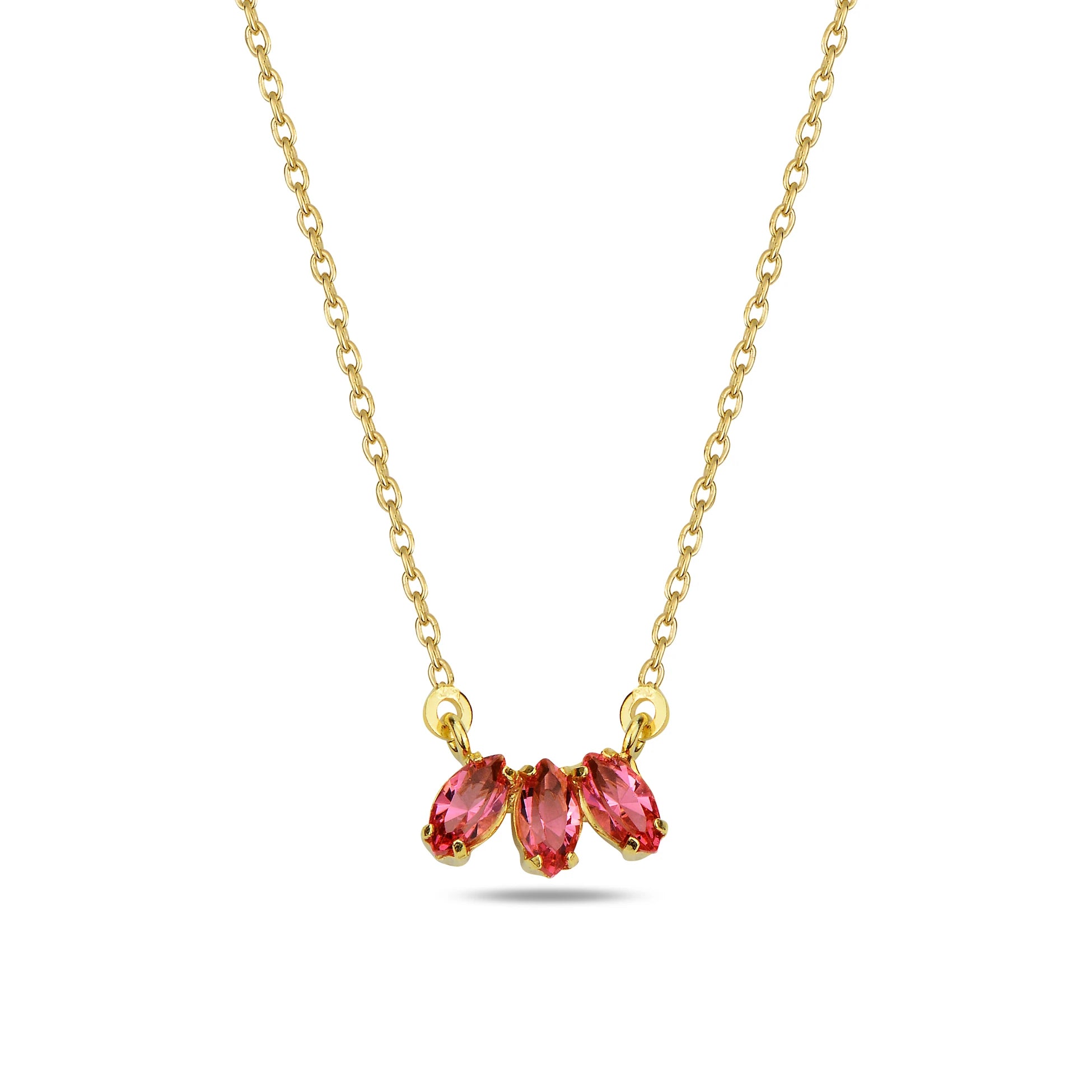 Sterling Silver Swarovski Crystal Necklace - Marquise Cut Neptune