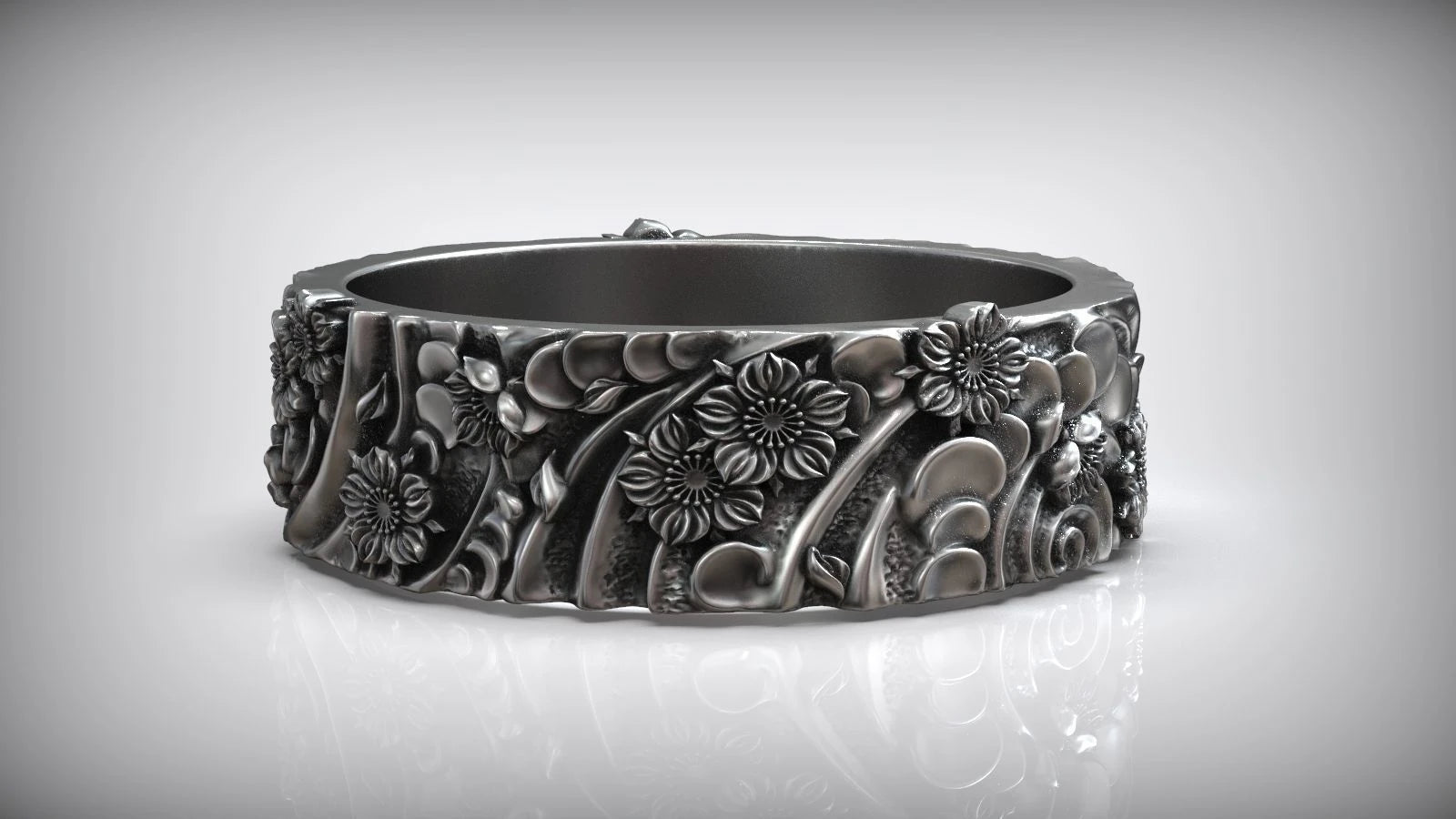 Elegant Floral Wind Design Ring