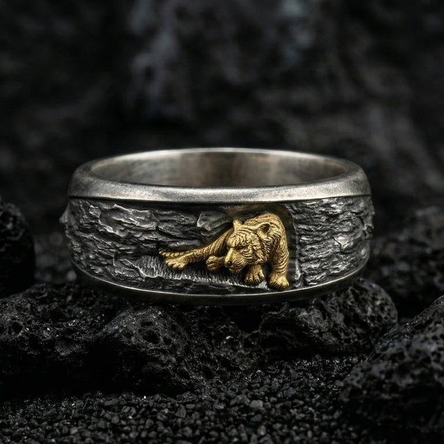Premium Artisan Wild Tiger Statement Ring
