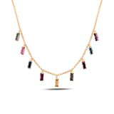 Collier Pendentif Baguette Minimaliste - Design Élégant Suspendu