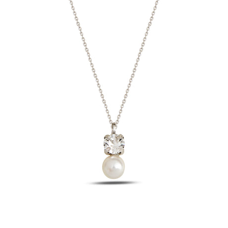 Sterling Silver Solitaire Pendant Necklace - Timeless Classic Design