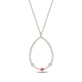 Elegant Teardrop Eternity Necklace - Full Circle Dazzle Design