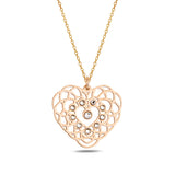 Collier pendentif Arbre de Vie en forme de cœur - Vibrant et unique