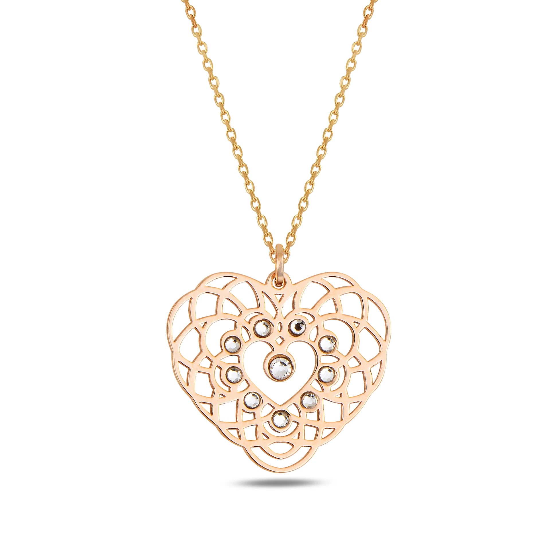 Collier pendentif Arbre de Vie en forme de cœur - Vibrant et unique