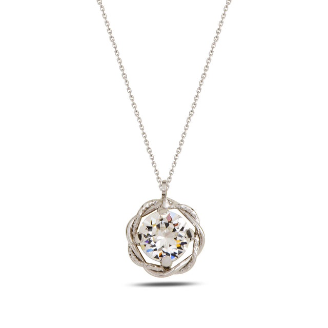 Minimalist Flower Pendant Necklace - Elegant Everyday Sparkle