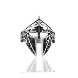 Sterling Silver Ring - Iconic Spartan Helmet Warrior Statement