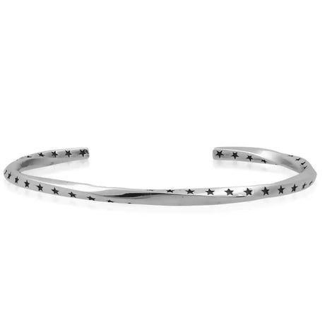 Sterling Silver Lucky Star Charm Bracelet - Celestial Dainty Style