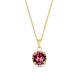 Brilliant Stone Pendant Necklace - Minimalist Everyday Sparkle
