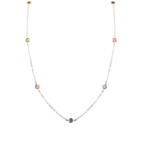 Rose Gold Plated Sterling Silver Swarovski Crystal Necklace - Minimalist Bezel