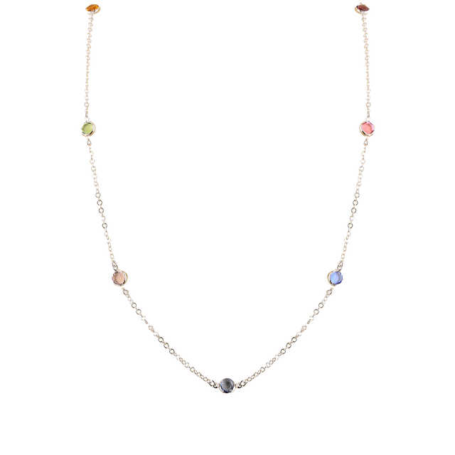 Rose Gold Plated Sterling Silver Swarovski Crystal Necklace - Minimalist Bezel