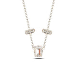Elegant Three Stone Pendant Necklace - Brilliant & Timeless Design
