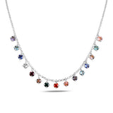 Voluminous Oval Crystal Strand Necklace - Timeless Design