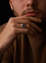 Elegant Leaf Motif Statement Ring